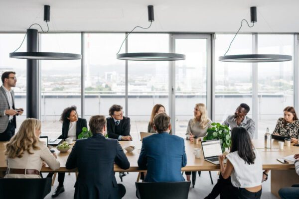 business meeting in a bright office